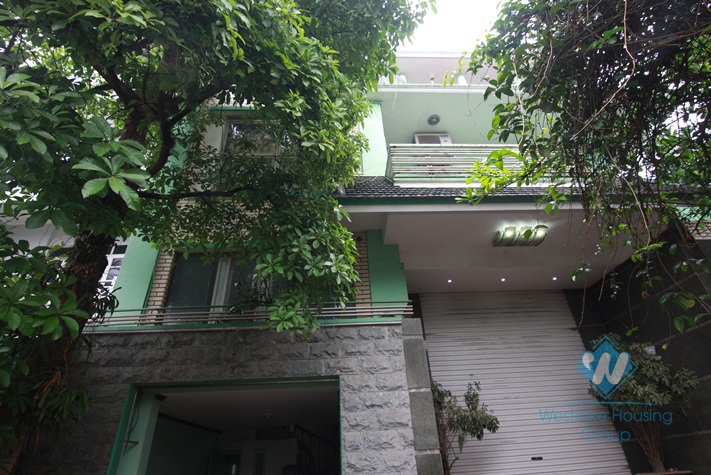 Five bedrooms house with big living space in Tay Ho for rent.